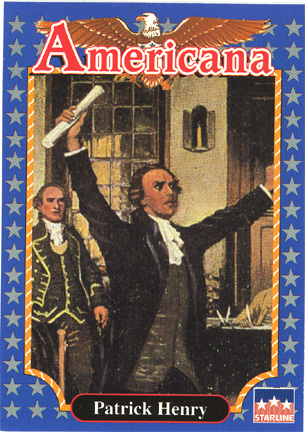 Patrick Henry Americana Trading Card (front)